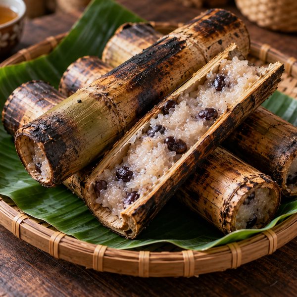 ข้าวหลามในกระบอกไม้ไผ่