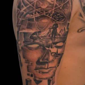 Nautical themed arm tattoo by Savatang